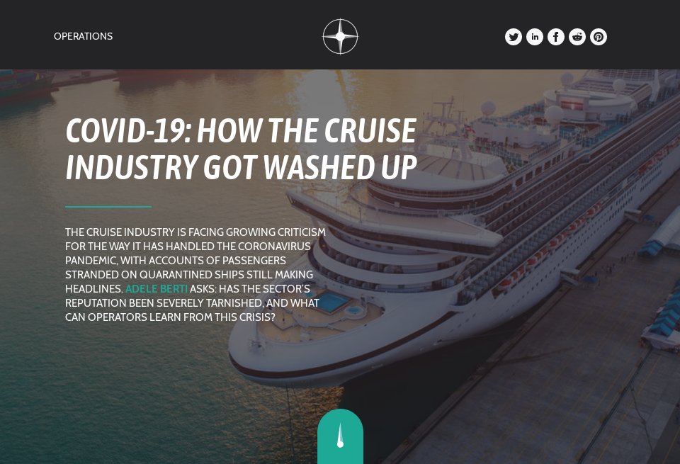 Covid19 how the cruise industry got washed up Future Cruise Issue